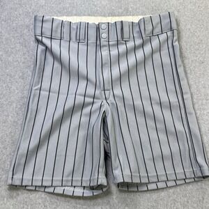 Vintage 90s Rawlings Gray‎ Pinstripe Baseball Shorts Adult M PS60 Costa Rica